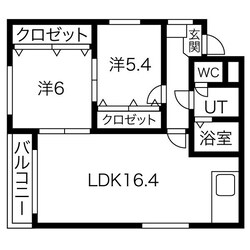 北２４条駅 徒歩11分 3階の物件間取画像